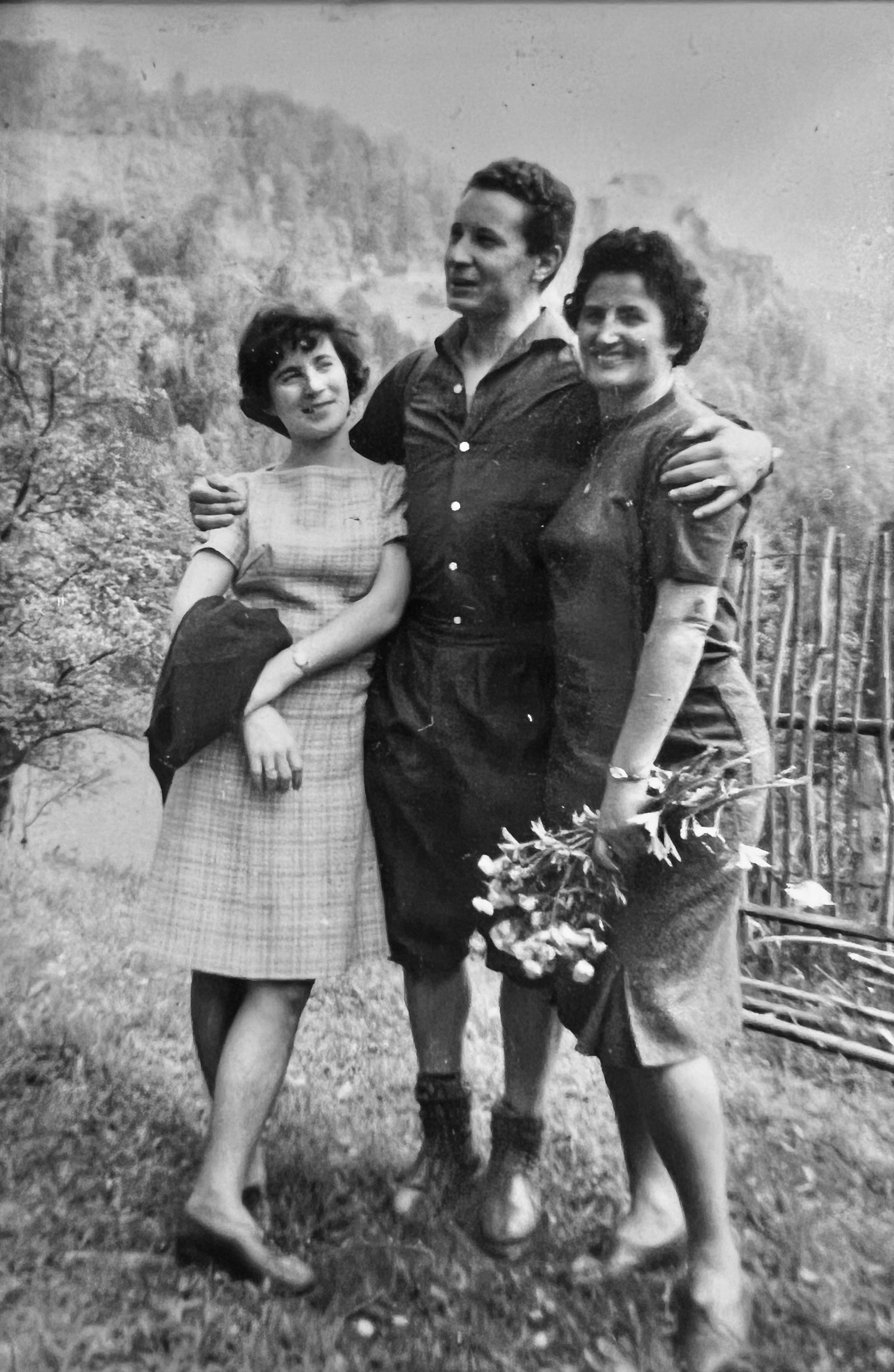 Erwin mit Herta und Hertha Fischer in den 1950-er Jahren